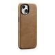 iCarer Oil Wax Premium Leather MagSafe Apple iPhone 14 light brown