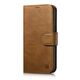 iCarer Oil Wax Wallet Anti-RFID 2in1 Apple iPhone 14 light brown