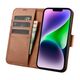 iCarer Wallet Anti-RFID 2in1 Apple iPhone 14 brown