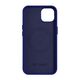 iCarer Litchi Premium Leather MagSafe Apple iPhone 14 dark blue