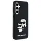Karl Lagerfeld KLHCS24FE3DRKCNK Samsung Galaxy S24 FE hardcase 3D Rubber Karl&Choupette black