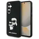 Karl Lagerfeld KLHCS24FE3DRKCNK Samsung Galaxy S24 FE hardcase 3D Rubber Karl&Choupette black
