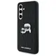Karl Lagerfeld KLHCS24FEPGKLKCPK Samsung Galaxy S24 FE hardcase Monogram Karl&Chaoupette Head Pin black
