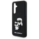 Karl Lagerfeld KLHCS24FE3DRKCNK Samsung Galaxy S24 FE hardcase 3D Rubber Karl&Choupette black