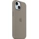 Apple Etui Apple silikonowe z MagSafe do iPhone 15 popielaty brąz