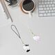 Hello Kitty zawieszka HKCPMKK Phone       Strap czarny/black Charm Kitty Cute