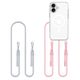 Case IPHONE 16 Tech-Protect Flexair Chain MagSafe Grey & Pink transparent 5906302380206