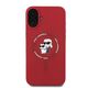 Original Case IPHONE 16 Karl Lagerfeld Hardcase Silicone Karl&Choupette Ring MagSafe (KLHMP16SSCMKCRHR) red 3666339318680