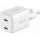 Ładowarka Yenkee Ładowarka sieciowa USB C 2x18W 3A Power delivery 3.0 QC3.0 Biała
