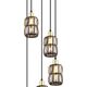 Lampa wisząca Globo Wisząca lampa Wolli 15761-5B crystal czarna przydymiona