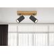Lampa sufitowa Globo Regulowana lampa nasufitowa Robby 57911-2G grafitowa drewno