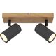 Lampa sufitowa Globo Regulowana lampa nasufitowa Robby 57911-2G grafitowa drewno