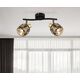Lampa sufitowa Globo Lampa sufitowa Indiana 54357-2B z regulacją czarna przydymiona