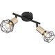 Lampa sufitowa Globo Sufitowa lampa Xara 54802S-2AB z regulacją czarna mosiądz