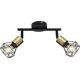 Lampa sufitowa Globo Sufitowa lampa Xara 54802S-2AB z regulacją czarna mosiądz