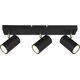 Lampa sufitowa Globo Przysufitowa lampa Robby 57911-3B z regulacją czarna chrom