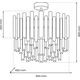 Lampa wisząca Milagro Sufitowa lampa glamour Aspen ML8810 Milagro kryształowa złota