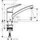 Bateria kuchenna Hansgrohe Logis stojąca chrom (71830000)