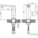 Bateria umywalkowa Invena Dokos stojąca chrom (BU-19-0B1)