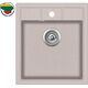 Zlewozmywak Aquasanita Dirbtinio granito virtuvinė plautuvė Aquasanita Nova SQN100, 110 Beige