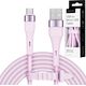 Kabel USB Kruger&Matz USB-A - microUSB 1 m Różowy (KM1270-1P)