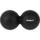 Rebel Duoball podwójna piłka do masażu 6.2cm, kolor czarny, materiał silikon, REBEL ACTIVE
