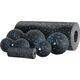 Rebel Zestaw wałek do masażu, mini roller, 2 piłki, 2 duoball-e , 6 elementów, kolor czarno-niebieski, materiał EPP, REBEL ACTIVE