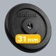 Rebel Zestaw obciążeń żeliwnych 2x15kg, otwór 31mm, talerz klasyczny, REBEL ACTIVE