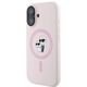 Karl Lagerfeld case for iPhone 16 6,1&quot; KLHMP16SSCMKCRHP pink hardcase Silicone KC Heads Ring MagSafe 3666339318765