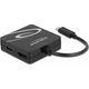 Adapter AV Delock Delock - High Speed - Videoadapter - Single Link - USB-C mannlich zu DB-15, DVI-I, HDMI, DisplayPort weiblich - 10 cm - Schwarz - 4K60Hz (3840 x 2160) Support (DP), 1080p-Unterstutzung, 60 Hz (VGA), 1.200 Pixel Support 60 Hz (DVI)