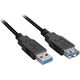 Kabel USB Sharkoon USB-A - USB-A 2 m Czarny (4044951015689)