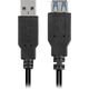 Kabel USB Sharkoon USB-A - USB-A 2 m Czarny (4044951015689)
