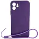 Bizon Case Silicone Magnetic Apple iPhone 12 plum