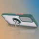 Bizon Case Hybrid Ring Oppo Reno 12 smoky with a dark green frame