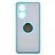 Bizon Case Hybrid Ring Oppo A58 4G smoky with a light blue frame