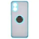 Bizon Case Hybrid Ring Oppo A38 4G smoky with a light blue frame