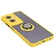 Bizon Case Hybrid Ring Oppo A79 5G smoky with a yellow frame