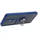 Bizon Case Hybrid Ring Oppo Reno11 F 5G smoky with a navy blue frame