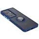 Bizon Case Hybrid Ring Oppo Reno11 F 5G smoky with a navy blue frame