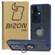 Bizon Case Hybrid Ring Oppo Reno11 F 5G smoky with a navy blue frame