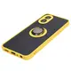 Bizon Case Hybrid Ring Oppo A38 4G smoky with a yellow frame