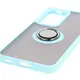 Bizon Case Hybrid Ring Oppo Reno 12 Pro smoky with a light blue frame