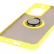 Bizon Case Hybrid Ring Oppo Reno 12 smoky with a yellow frame