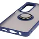 Bizon Case Hybrid Ring Oppo A60 4G smoky with a navy blue frame