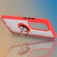 Bizon Case Hybrid Ring Oppo Reno 12 Pro smoky with a red frame