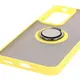 Bizon Case Hybrid Ring Oppo Reno 12 Pro smoky with a yellow frame