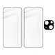 Bizon Glass Edge tempered glass - [2 PACK] + lens protection Apple iPhone 13 black