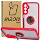 Bizon Case Hybrid Ring Samsung Galaxy A24 4G smoky with a red frame