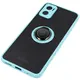 Bizon Case Hybrid Ring Motorola Moto E22 / E22i smoky with a light blue frame