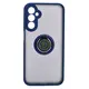 Bizon Case Hybrid Ring Samsung Galaxy A24 4G smoky with a navy blue frame